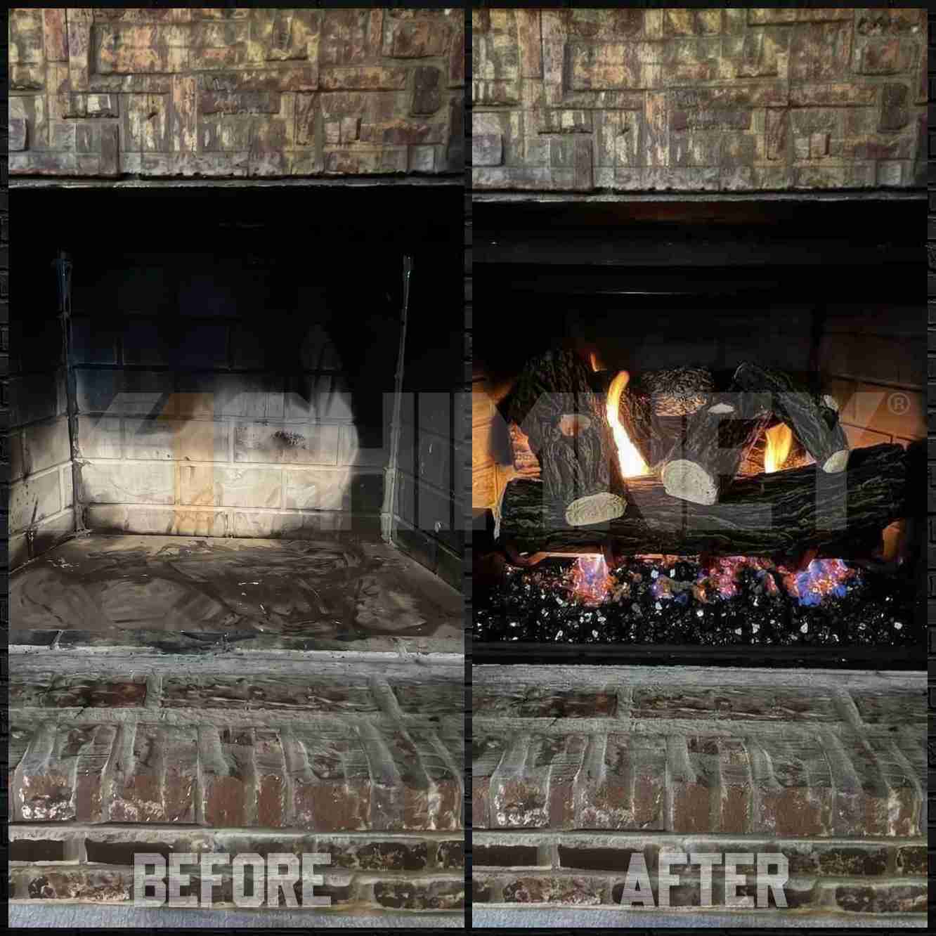 Gas Logs Set Installation